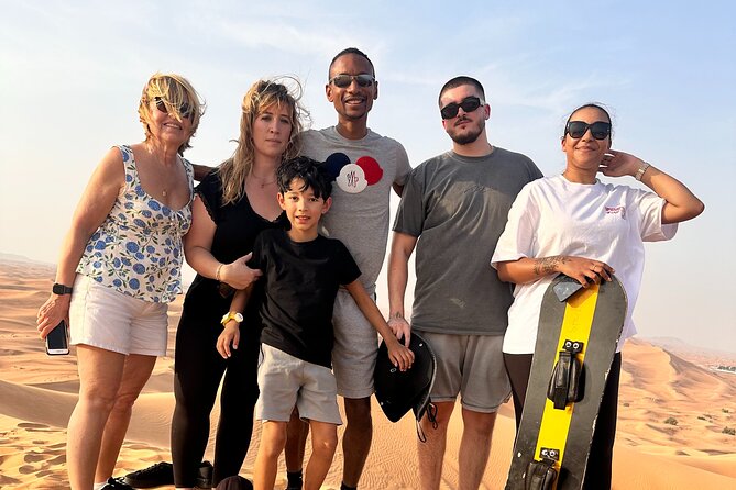 Dubai Anytime Short Desert Visit With Camel and Sandboarding