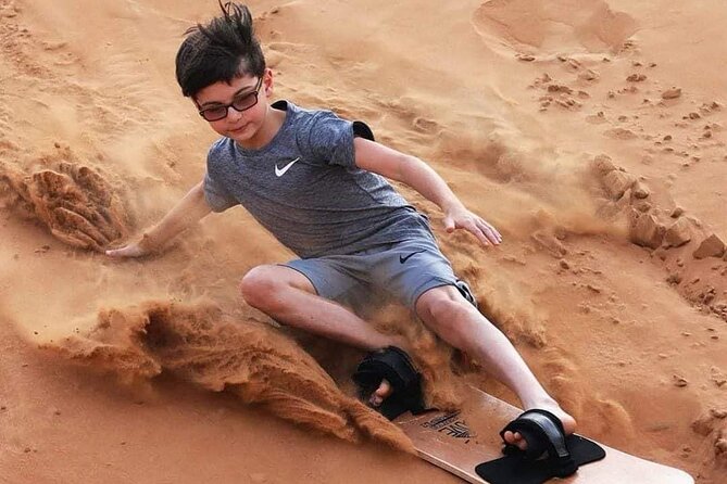 Dubai Desert Safari Sand Board Camel Ride & Quad Bike