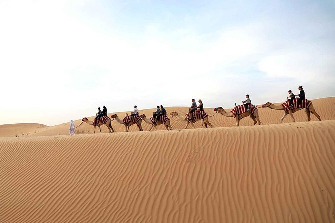 Dubai Morning Red Dunes With Camel Safari & Sandsurf