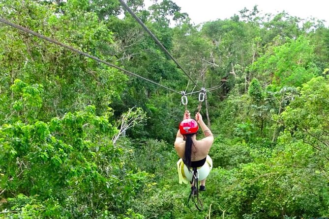 Family ATV Cenote Five Zip Lines Photos Taco Lunch Tequila Taste