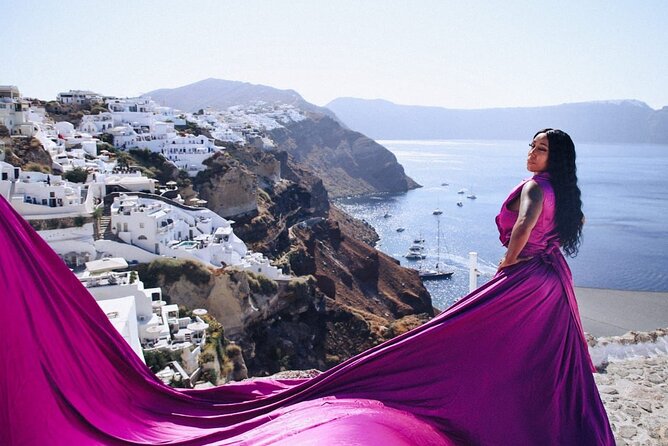 Flying Dress Private Photoshoot Santorini