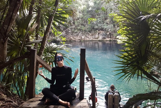 Freediving Intro for Beginners in a Cenote in Tulum Mexico
