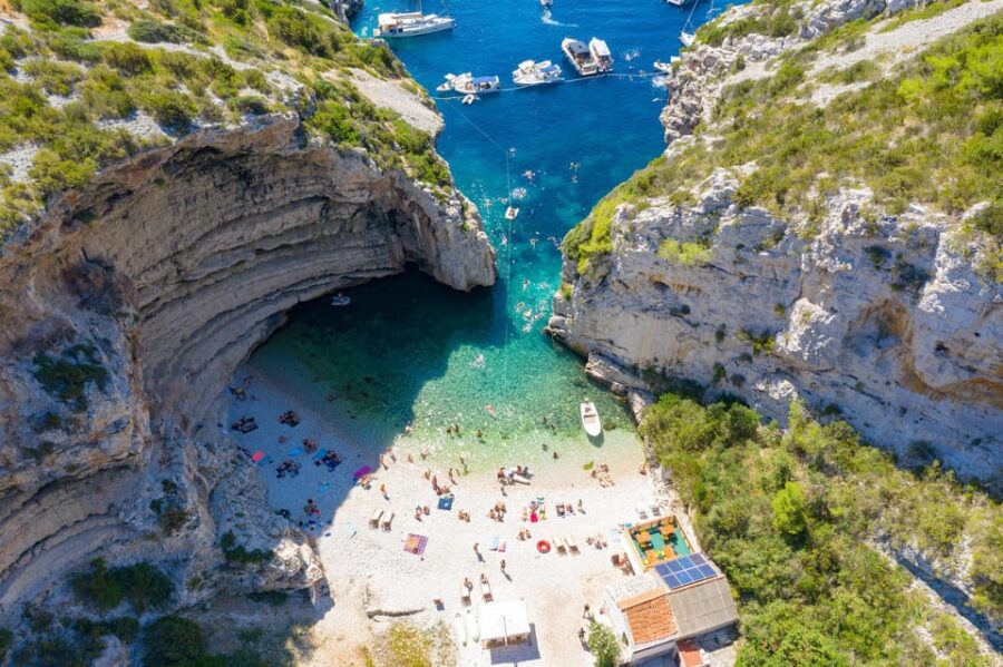From Hvar: Blue Cave Group Speedboat Tour Full Day