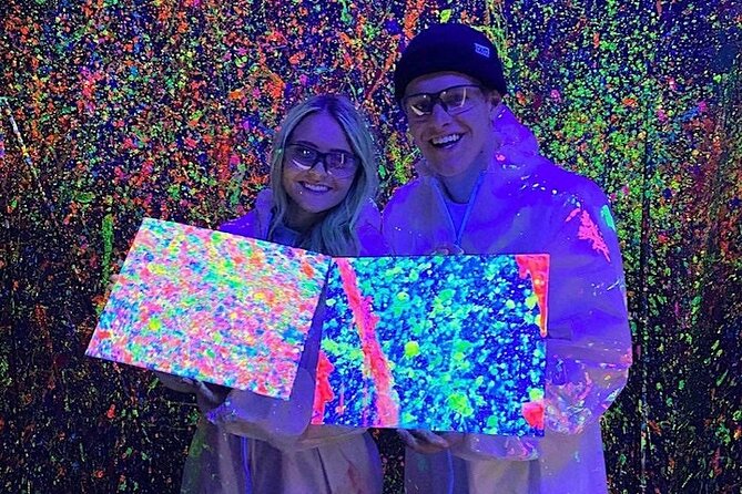 Glow in the Dark Splatter Paint Experience