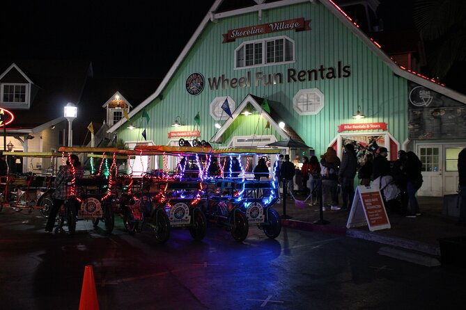LED Illuminated Surrey Night Rides in Long Beach Shoreline Village