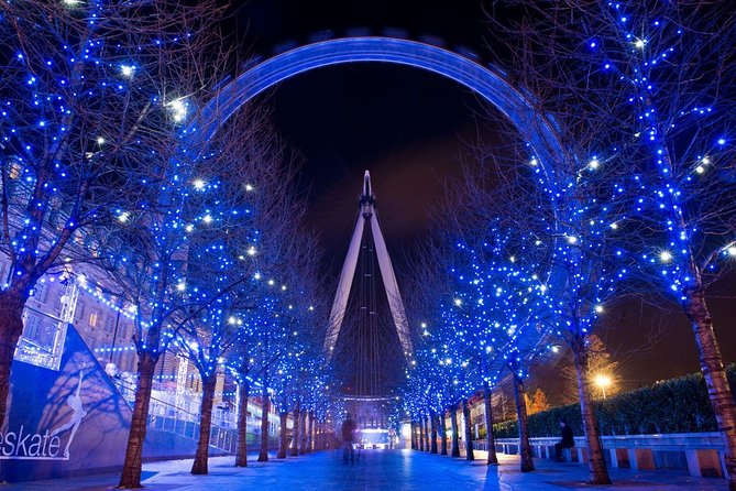 London Christmas Eve Illuminations by Night