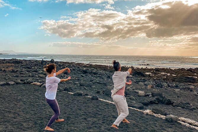 Morning Tai Chi Stretching on the Lava Beach and Organic Breakfast in Lanzarote