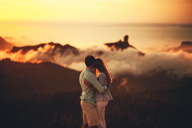 Photoshooting at Roque Nublo, Tejeda