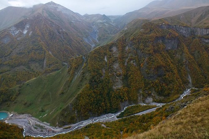 Picturesque Tour to Kazbegi. Gergeti Holy Trinity Church.