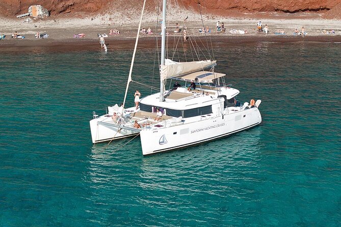 Santorini Sunset Sailing Cruise: Dinner, BBQ, Open Bar, Transfers