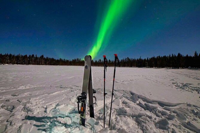 Ski Trekking Under the Northern Lights