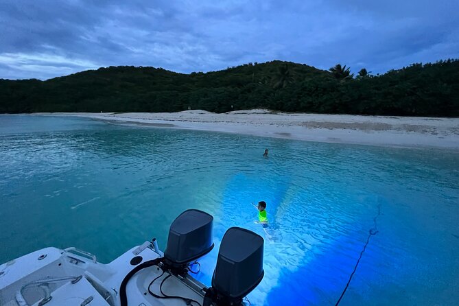Sunset on an Island in a Private Boat