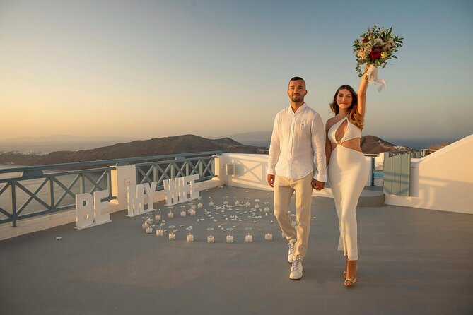 Surprise Proposal Photoshoot in Santorini