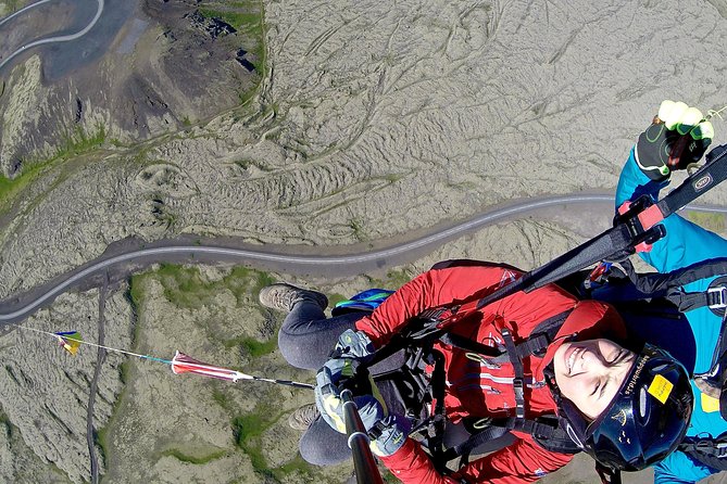 Tandem Paragliding Over the Rugged Lava Fields at Blue Mountains