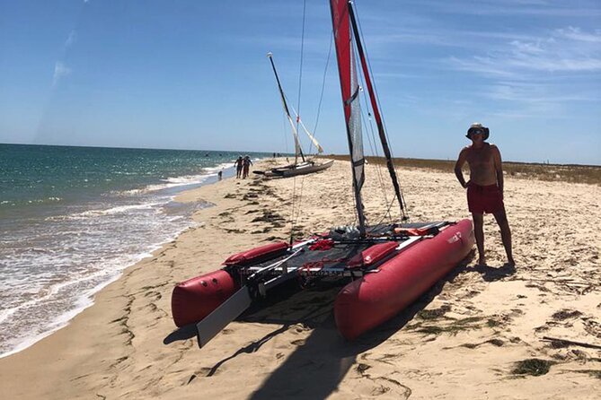 The Ria Formosa on a Small and Sporty Private Sailing Catamaran