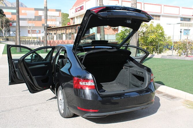 Transfer From Benidorm to Alicante Airport in Private Sedan Car Max. 3 Passengers