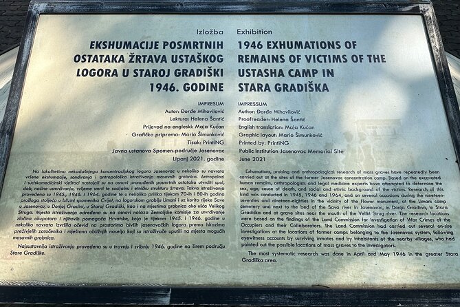 Visit Jasenovac - WW II Concentration Camp - Half-Day Tour - Tour Overview