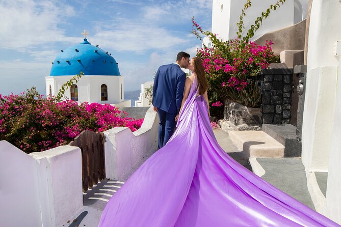 Amazing Flying Dress Photoshoot in Santorini - Whats Included in the Package