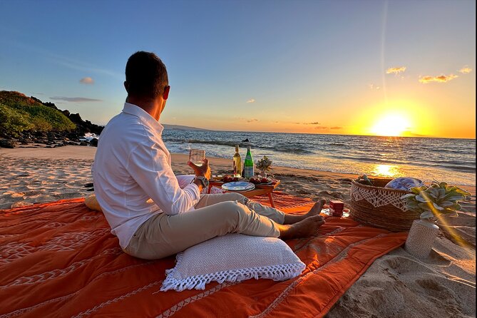 Charcuterie Board and Sunset on Pristine Beach With Photos - Included Charcuterie Spread