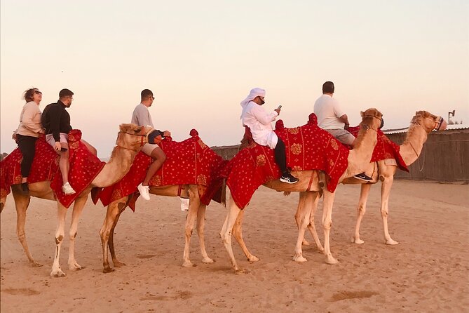 Dubai: Red Dunes Desert Safari Premium BBQ Dinner Camel Sandboard - Entertainment and Shows