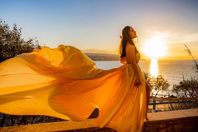 Flying Dresses Photo Shoot in Crete - Dressing in Ethereal Elegance