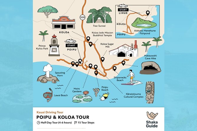 Kauai Poipu & Koloa Town Audio Driving Tour - Immersive Audio Experience