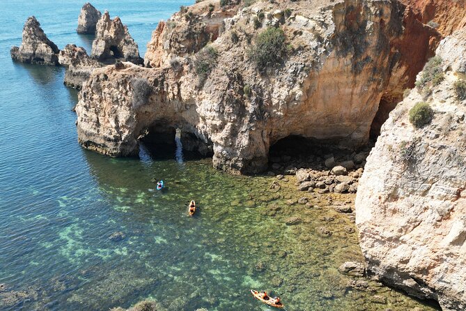 Kayak Cave and Cliff Tour - Alvor and Portimão - Meeting Point and Pickup