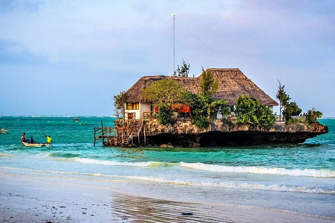Mnemba Island Tour; The Island Pongwe; Kuza Cave; Paje Beach;The Rock Restaurant - Pickup and Timing