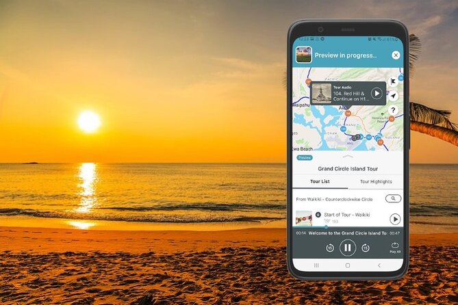 Oahu Grand Circle Island Audio Driving Tour - Key Features