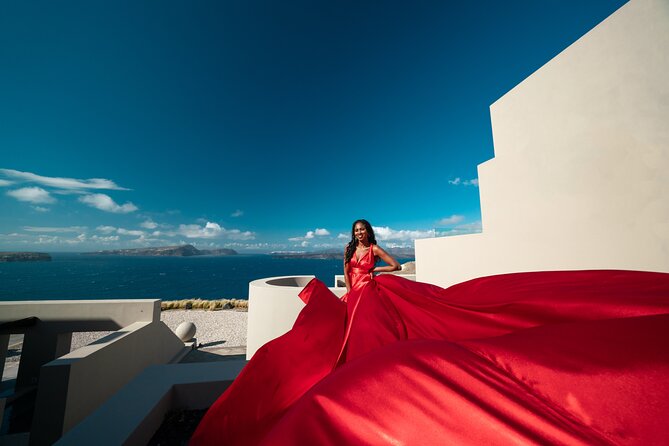 Professional Santorini Photoshoot/ Flying Dress Photoshoot - Dress and Attire Options