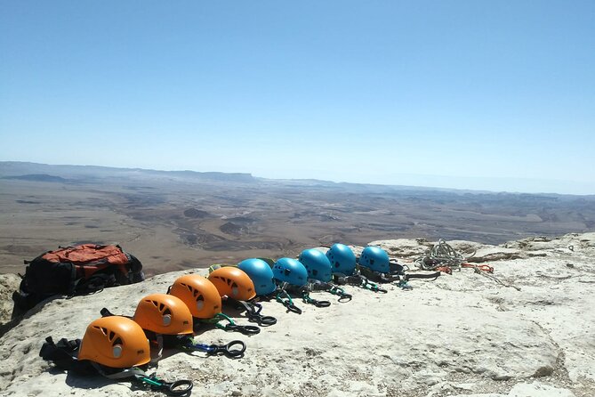 Rappelling Down the Ramon Crater Cliff - Exploring the Ramon Crater Cliff