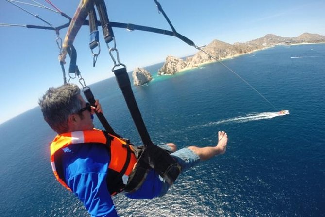 Single, or Double PARASAILING in Cabo With Views of the Arch - Inclusions and Pricing