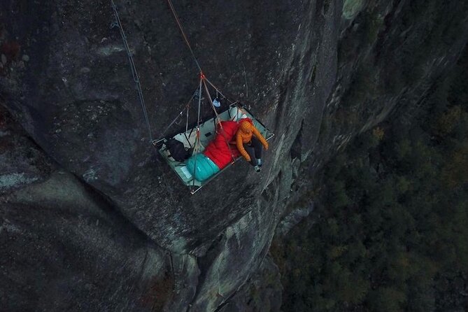 Alpine Cliff Camping 1000ft Off the Ground in Index WA - Included Gear and Amenities