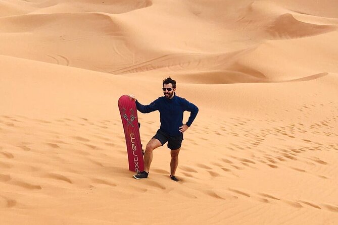 Desert Safari Tour With Camel Ride and BBQ Dinner in VIP Camp - Thrill of Sand Surfing