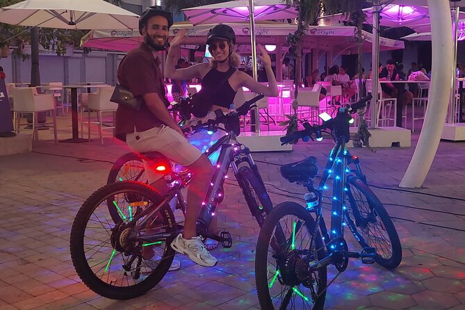 Holiday Lights Sunset Twilight Neon Glow Electric Bike Downtown - Meeting Point and Directions