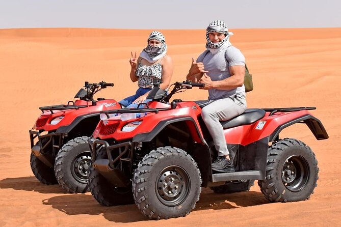 Morning Desert Safari Dune Bashing Sand Boarding With Quad Bike - Exhilarating Quad Bike Ride