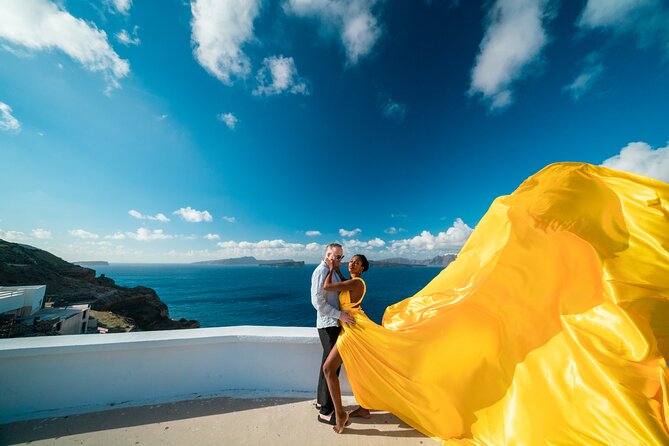 Professional Santorini Photoshoot/ Flying Dress Photoshoot - Booking and Reservation Process