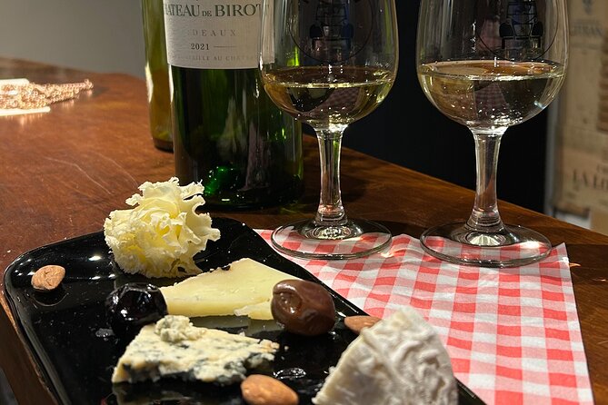 Tasting of Bordeaux White Wines Wine and Cheese Pairing - Local Products on Offer