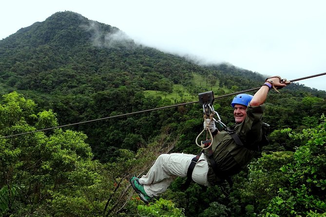 Zipline Over La Fortuna Waterfall - 7 Longest Lines - Zipline Across Lush Rainforest Canopy