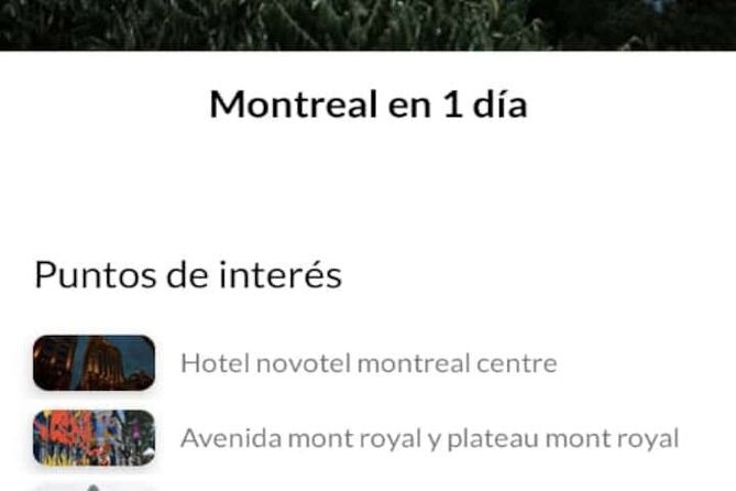 APP Self-Guided Tours Montreal With Audioguide - Operational Details
