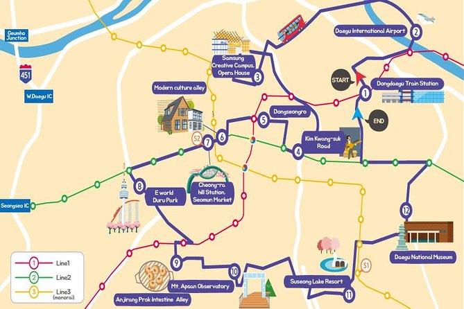 Daegu Hop on Hop off City Tour Bus Discount Ticket (Daegu City Tour Bus) - Cancellation Policy