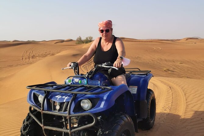 Desert Safari With 30 Mins Of Quad Bike Tour Camel Ride And BBQ - Quad Bike Experience