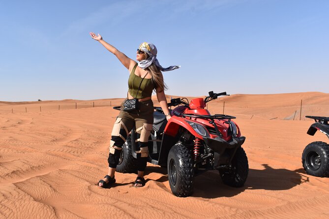 Dubai: Desert Safari, Quad Bike and Sand Boarding With BBQ Dinner - Savoring the Delectable BBQ Dinner