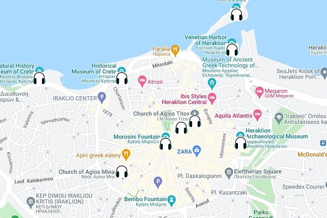 Heraklion Self-Guided Audio Tour - Navigating the Interactive Map