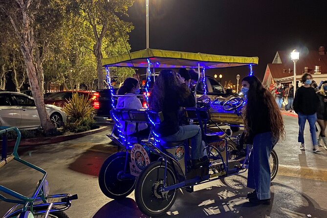 LED Illuminated Surrey Night Rides in Long Beach Shoreline Village - Directions to Wheel Fun Rentals
