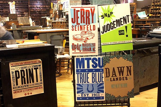 Nashville Hatch Show Guided Letterpress Tour With Souvenir Poster - Personalized Poster Creation