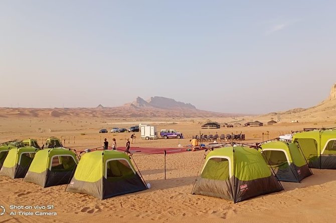 Private 4x4 Mleiha Desert Overnight Camping, Stargazing With BBQ Dinner - Campsite Facilities and Group Size