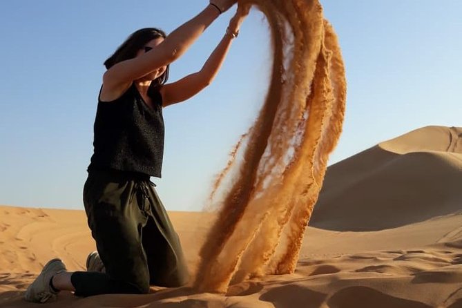 PRIVATE Dubai Desert Safari With BBQ Dinner, Camel Ride, Sand Boarding & Shows - Pickup and Timing Details