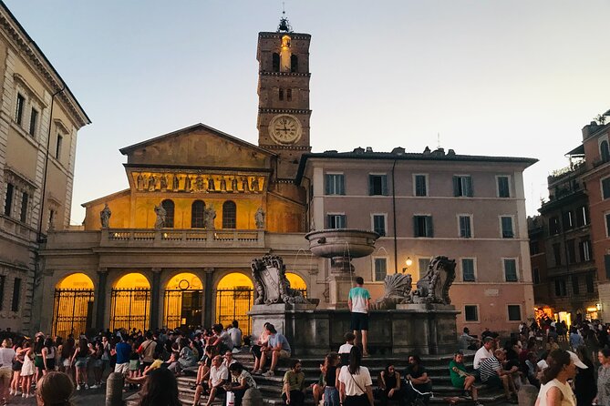 Street Food and Pasta in Rome - Enjoying a Glass of Wine