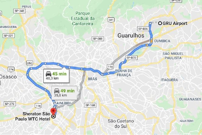 Taxi Transfer Executive GRU Airport X Sheraton Sao Paulo WTC - Frequently Asked Questions